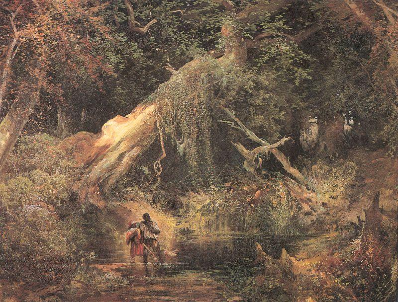 Moran, Thomas Slaves Escaping Through the Swamp